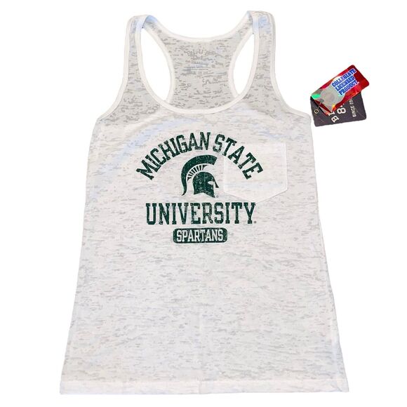 Blue 84 Tops - Michigan State University Tank Top MSU Burnout